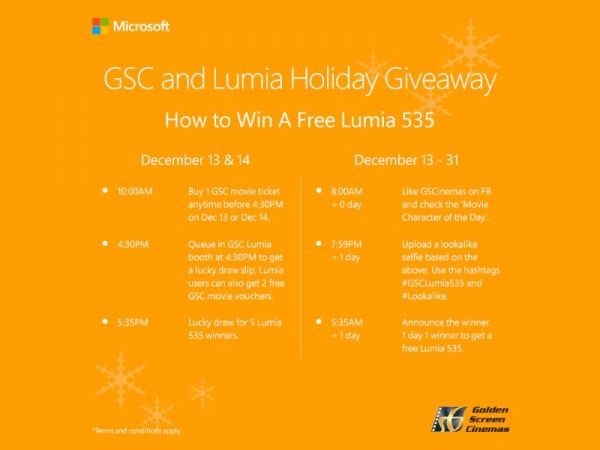 GSC Lumia Holiday Giveaway