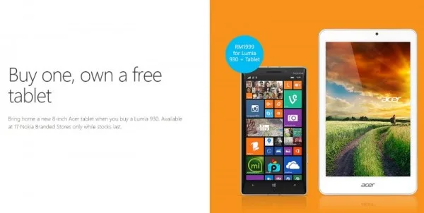 Lumia 930 - Acer Iconia W 8 Bundle