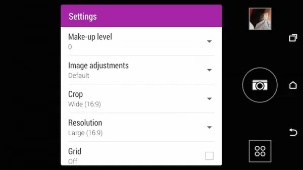 Camera Settings Menu