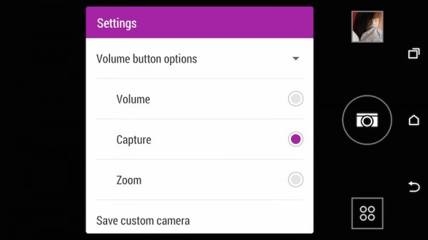 Camera use volume key as shutter