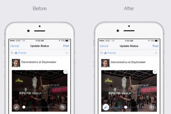 Facebook Auto Enhance Image