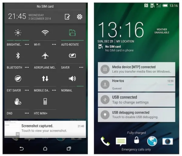 HTC One M8 Android 5.0.1 Notification