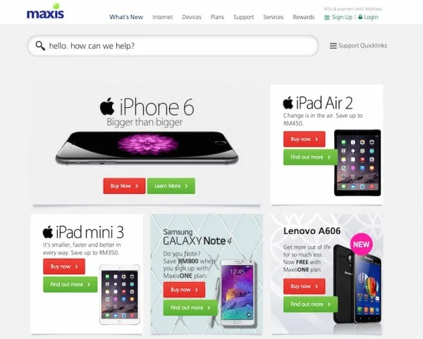 Maxis iPad Air 2 iPad mini 3