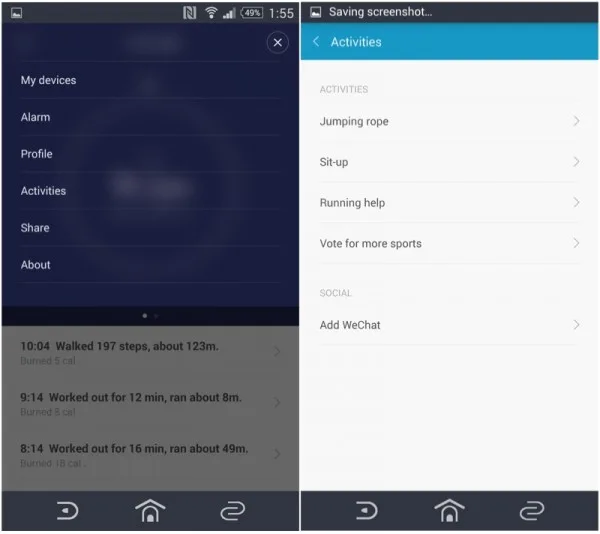 Mi Band App Other Activities