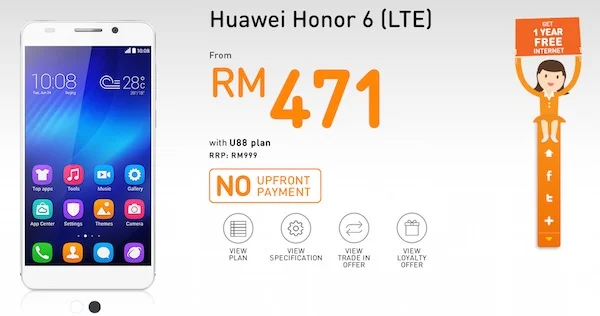 U Mobile Huawei Honor 6