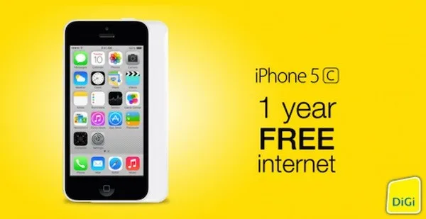 DiGi iPhone 5c no contract prepaid bundle