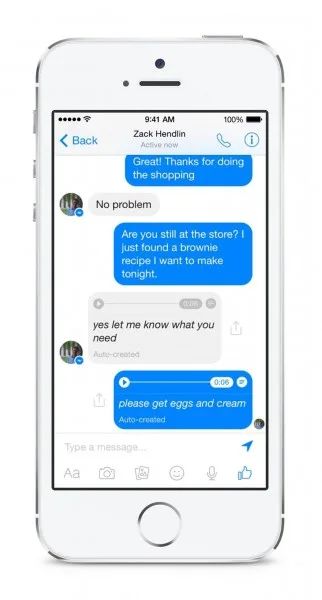 Facebook Messenger Auto Transcribe