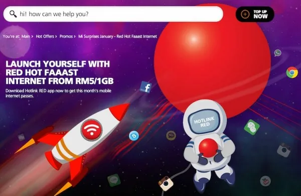 Hotlink RM5 LTE Internet Promotion