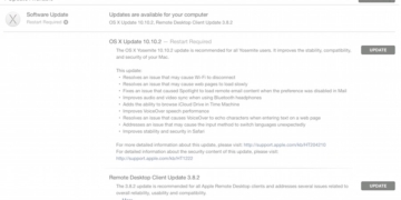Mac OS X Yosemite 10.10.2 Update
