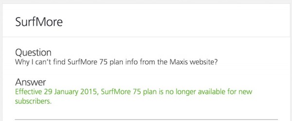 Maxis surfmore 75 no more
