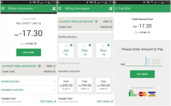MyMaxis Billing Information