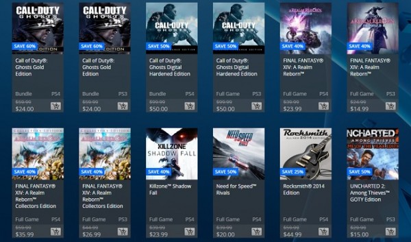 PS Store sale