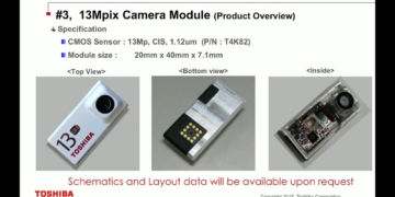 Toshiba 13MP camera module