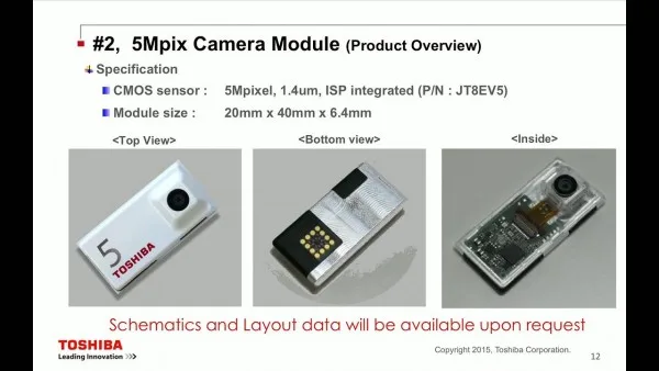 Toshiba 5MP camera module