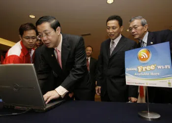 Penang Chief Minister at the 2009 launch of Penang Free WiFi