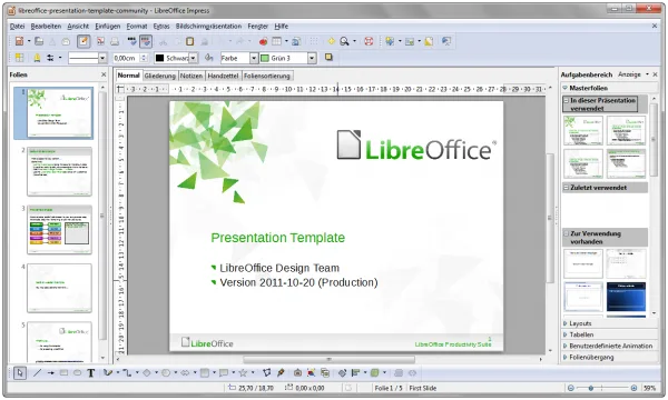 LibreOffice-3.5-Impress-WithContent-German-Windows-7