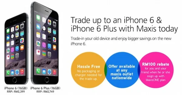 Maxis Trade In Promotion iPhone 6 iPhone 6 Plus Banner