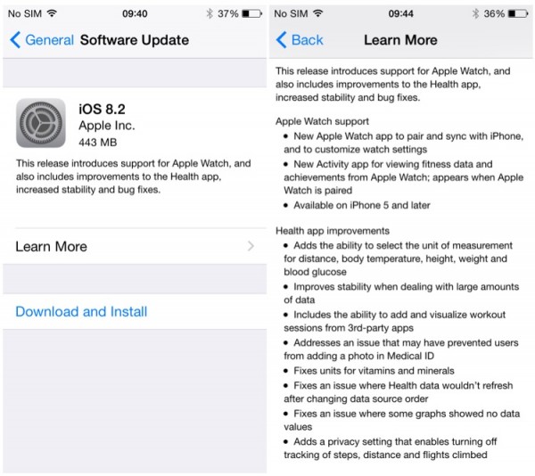 iOS 8.2 Update