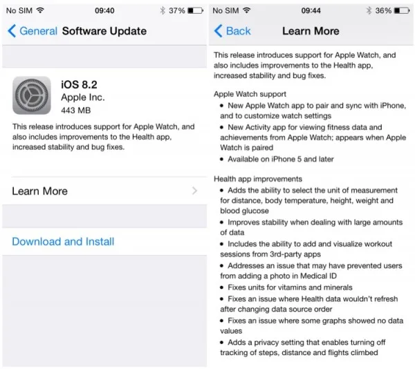iOS 8.2 Update