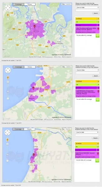 DiGi LTE Coverage in Kuching, Bintulu, and Miri 