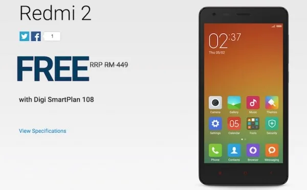 Digi Xiaomi Redmi 2