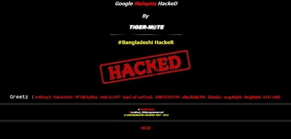 Google Malaysia Hacked