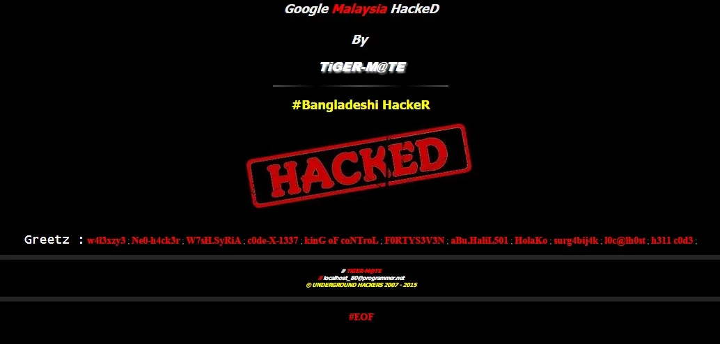 Google Malaysia Hacked
