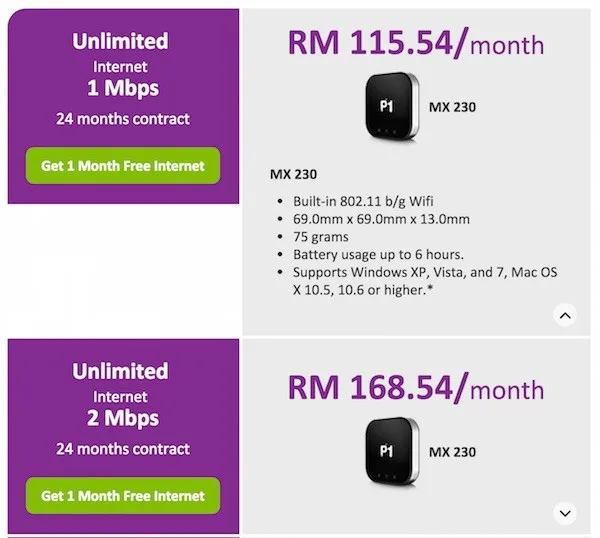 P1 ToGo Plans Unlimited Internet