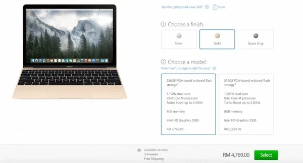 Price of Apple MacBook in Malaysia