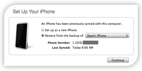 iPhone Restore By iTunes