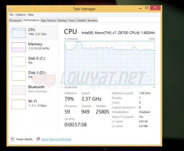 Intel Atom x7 On Microsoft Surface 3