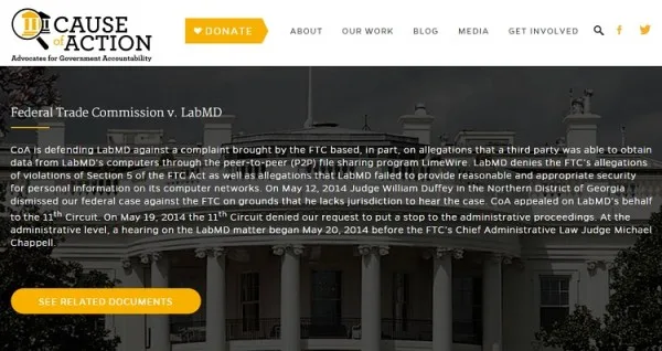 Cause for Action LabMD