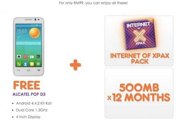 Celcom Xpax Free Phone
