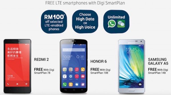 Digi 1 Utama Launch Promotion Free Phones