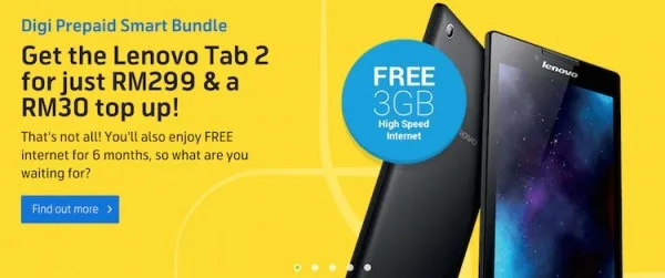 Digi Prepaid Lenovo Tab 2 Bundle