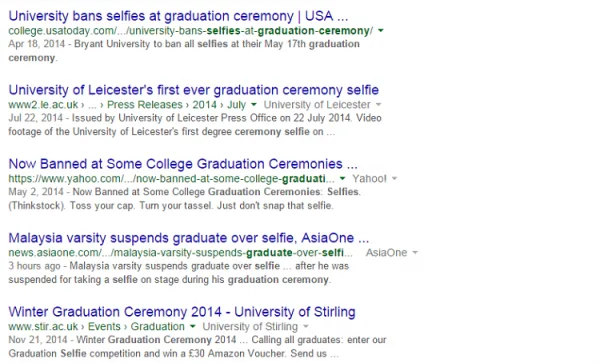 Graduation Selfie Headlines