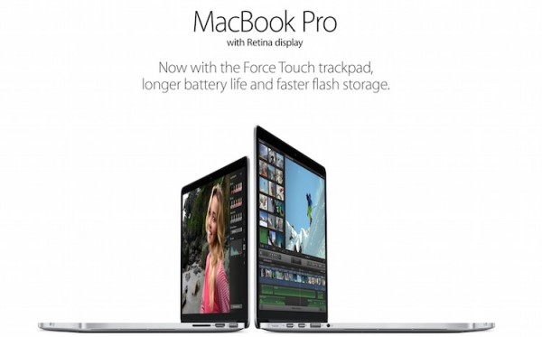 New 15 Inch MacBook Pro with Force Touch Trackpad
