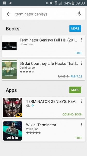 Play Store Coming Soon Terminator Genisys
