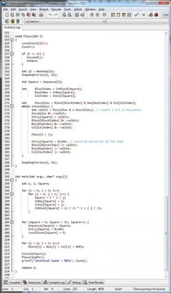 SG PM C++ Code