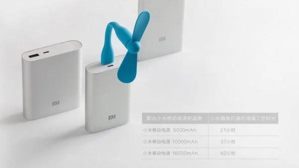 Xiaomi Fan and Power Bank Operation Duration