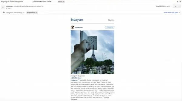 instagram Highlights Email