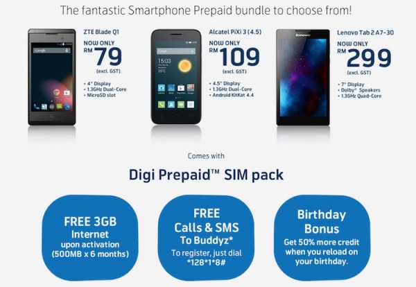Digi Prepaid Phone Bundle Price
