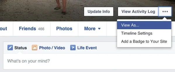 Facebook View Profile as Someone Else