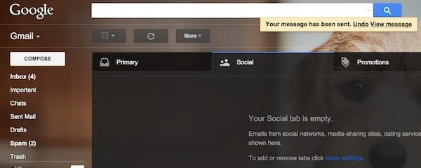 Gmail Undo Send