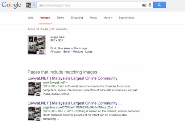 Google Reverse Image Search Result Harith Iskander