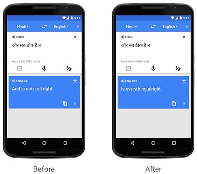 Google Translate Conversations Improved