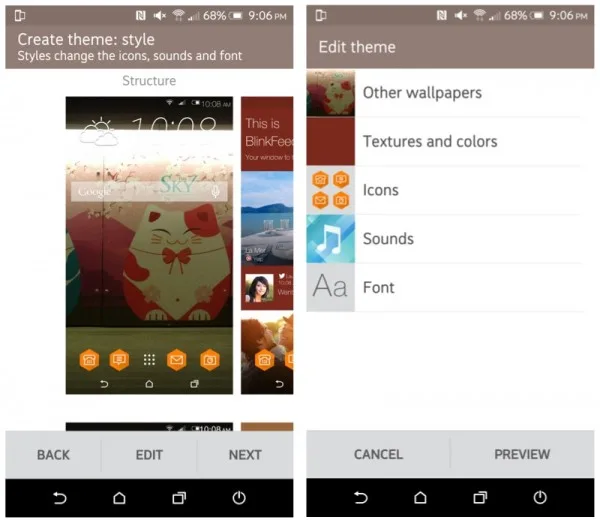 HTC One M9 Plus Sense 7 Create Own Theme
