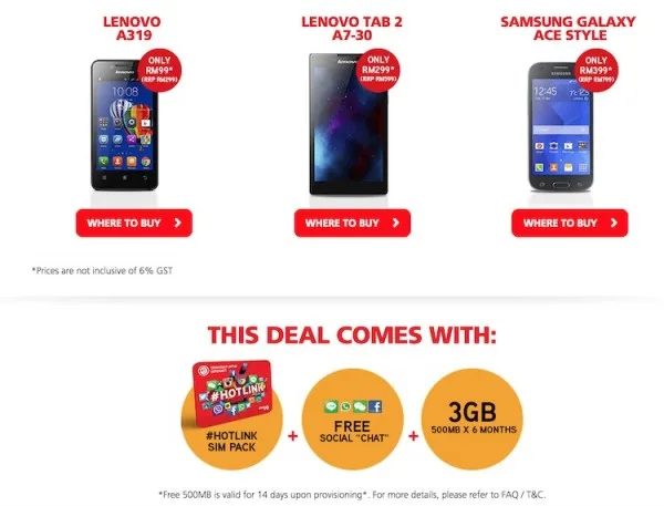 Hotlink Prepaid Bundles Free Internet