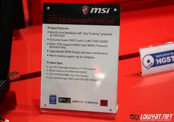 MSI GT72 Prototype Gaming Laptop With Tobii EyeX 07
