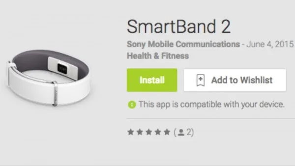 Sony SmartBand 2 PlayStore